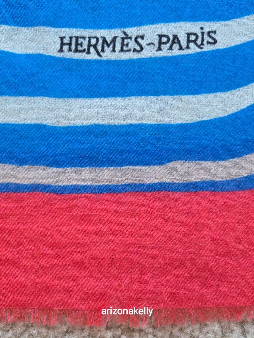 NWOT Hermès *WOOL* Charmes des Plages Normandes Beach Cabanas Scarf Stole - Picture 6 of 16